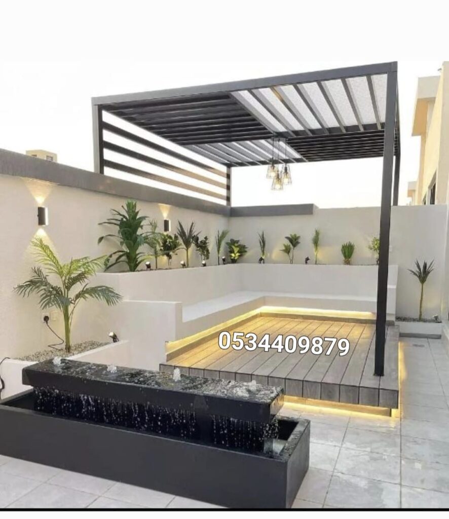 برجولات حديديه عصريه لحديقه المنزل ظلال هجر