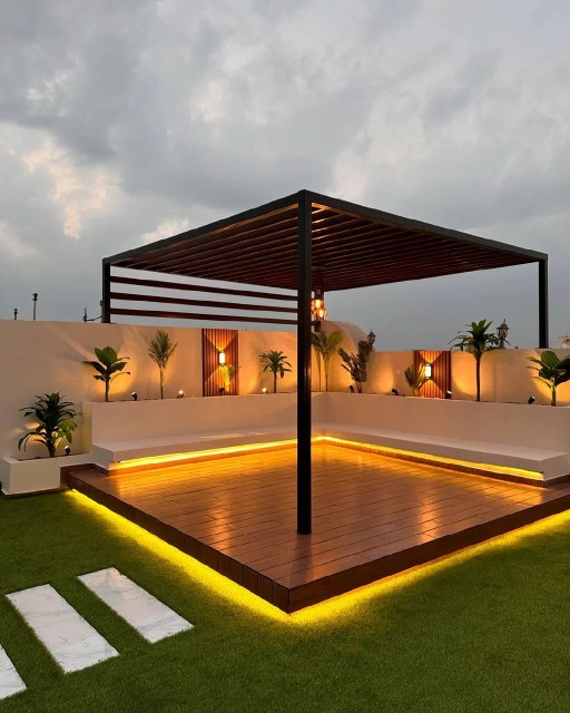 برجولات وجلسات خارجية